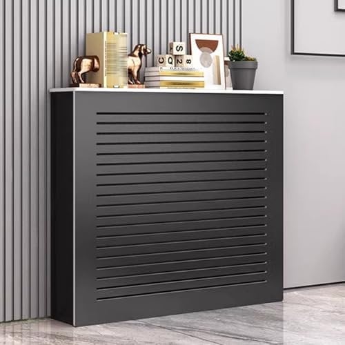 DIHRVTHC Radiator Cover, Abdeckung Heizung, Heizungsabdeckung, Heizkörperabdeckung, LamellentüR Holzgitter Heizungsregal, Modern Heizkörperabdeckung, Für Flur Wohnzimmer Schlafzimmer(L50xh70xt20cm)