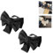 2 Pcs Car Purse Hook for Car Hooks for Purses and Bags,Cute Bow Car Seat Headrest Hooks for Car Purse Hook Hanger Car Purse Holder (Black)