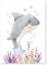 Hai Kinderbild für Kinderzimmer & Babyzimmer | Tier-Poster Bild für Kinder als Geschenk für Mädchen & Jungen | Süße Wand-Deko für eine fröhliche Atmosphäre | DIN A4 | Mit Bonusbild und Kindermappe