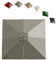 VLKLPZAHAK Ampelschirm Ersatzdach Wasserdicht Sonnenschirm Ersatzbezug 3m Quadratisch Gartenschirm, Marktschirm Ersatztuch 8 Rippen Für Terrasse Balkon Sonnenschutz(Light Grey,3x3m (9.8x9.8ft))