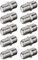10x SAT F-Verbinder | Kabel Verlängerung | F-Buchse > F-Buchse | TV Adapter Koax Verbinder Kupplung 2X F-Buchse | F-Adapter für Antennenkabel Satellitenkabel Koaxialkabel | 10 Stück