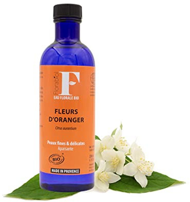 Florabiol - Eau Florale de Fleurs d'Oranger Bio - eau florale Fleur d'Oranger - Lotion Apaisante - Régénérante, Adoucissante et Tonifiante - Certifié Bio Ecocert - Fabrication Française (Lot de 1)