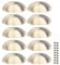Yetaha 10PCS Brushed Brass Handles, Cup Handles for Drawers, 82x35mm Shell Pull Handles,Vintage Antique Kitchen Cupboard Pulls Furniture Knob, Brushed Brass