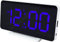 Caliber Wecker Digital mit Temperaturanzeige, USB-Ladeoption, dimmbar, Doppelalarm, lauter Alarm für Tiefschläfer – Wecker für Kinder & Erwachsene – Weiß/Blau