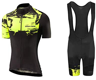 UGLY FROG Radtrikot Damen Kurzarm Fahrradtrikot Rennrad Bekleidung Damen Set bib Shorts XSVH03