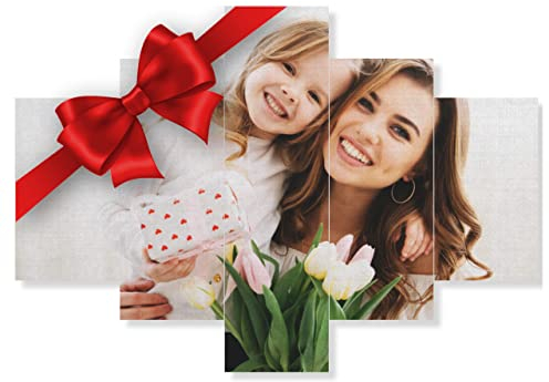 Estika Ihr Foto auf Leinwand - 150x105 cm, 5-teilige - Fotogeschenke mit eigenem foto, Leinwand bilder, Personalisierte bild auf leinwand