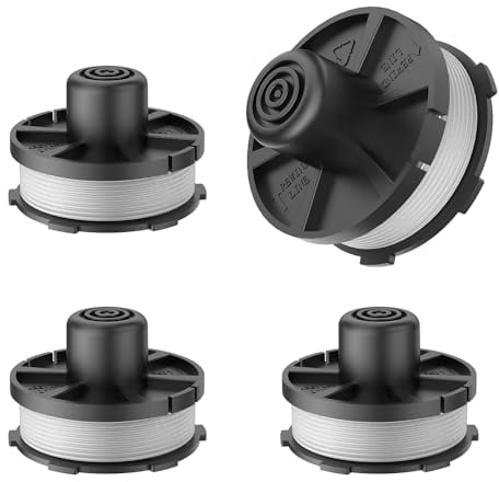 TRUSTLIONTEK Fadenspulen,Kompatibel mit Makita Akkusense 18V DUR181Z, DUR181RF, DUR181 Rasentrimmer,Ersetzen Makita 196146-9/195858-1(4 Fadenspule)