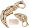 QiKKago Cuchillo Karambit madera rompecabezas CSGO Mariposa cuchillo de entrenamiento falso mariposa Balisong entrenador caza bolsillo gravedad regalos originales para adultos hombres mujeres niños