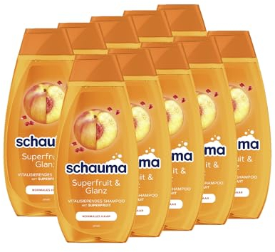 Schauma Schwarzkopf Vitalisierendes Shampoo Superfruit & Glanz (10x 400 ml), Haarshampoo Stärkt Normales Haar, Mit Superfruit-Extrakt