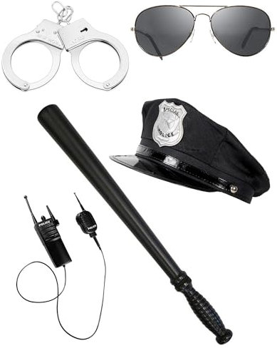 Das Kostümland Set Polizist - 5-tlg. - 414043 | Polizei Police Verkleidung