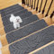 Fixmend Stair Treads Non Slip for Wooden Steps, 20.3 x 76 cm (15-Pack) Stair Runner Carpet Treads Indoor with Reusable Adhesive, Stairslide Carpets Rugs Safety Mats for Elders, Kids & Dogs, Grey