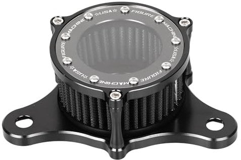SHMTOOL Alluminio trasparente Filtro aria Filtro aria Filtro di aspirazione Kit Per Harley Dyna FXR Street Bob Softail 1993-2016 Touring Electra Glide Street Road Glide 1993-2007