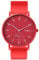 Dayllon Herrenuhren Minimalistisch Ultra Dünn Wasserdicht Mode Dressy Armbanduhr für Männer Business Casual Luxus Quarz Analog Uhr(Rot)