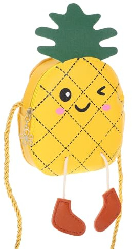 TOYZFRIENDY Ananas Umhängetasche Crossbody Tasche Gelb PU für Damen Strandbesuch Party Shopping