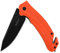 Kershaw, Klappmesser, Barricade Linerlock, Klinge: 8.9 cm, Drop Point, Orange, Taschenmesser, extended Tang, Daumen Pin, Taschenclip