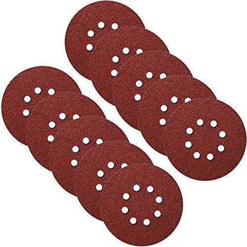 10x Klettscheiben Ø 150mm 8 Loch Klett Schleifpapier Exzenterschleifer Schleifscheiben Klettschleifscheiben Klettbefestigung z.B. für Hilti WFE DeWALT Makita Körnung 80