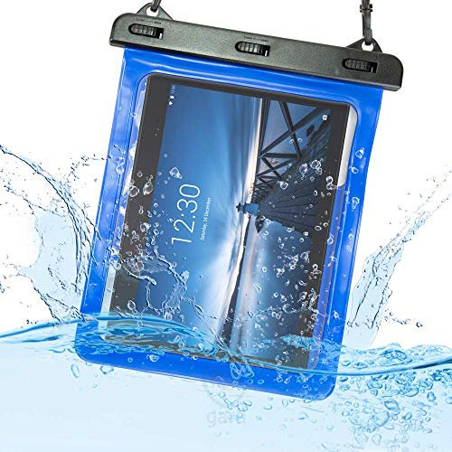gard® Waterproof Case for Lenovo Tab E10 M10 M10 Plus (will fit any Lenovo 10 Tablet including Tab 3, Tab 4 10) Cover Pouch with Secure Hand-strap and Adjustable Neck Strap Blue