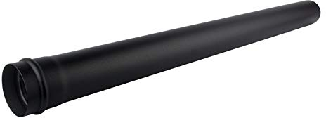 Kolor-Knajp Pelletrohr DN 80 mm Rauchrohr Pellet Ofenrohr T-Stück Bogen Rosette Wandfutter Kamine Zubehör Rohr Bogen T-Stück Kaminhaube Rosette (Rohr 1000 mm)