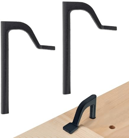 POWERTEC 71528 8-Inch Workbench Holdfast Woodworking Clamps - Set of 2