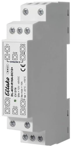 Eltako 4-Kanal DALI-LED-Dimmer 16A für Hutschiene DL-4CH-R16A-DC12+
