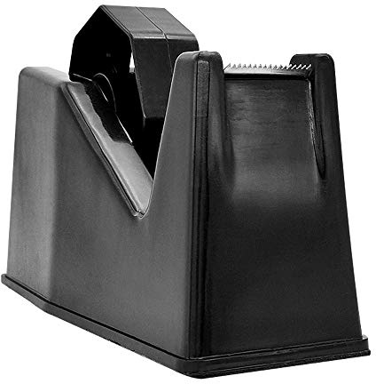 Tape Dispenser, Heat Press Tape Dispenser, Desk Heat Tape Dispenser 6.3 x 2.5 x 3.4 Inch, Holder Fits 1 and 3 Core (Black)