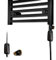 CINI Black GT Thermostatic Heating Electric Element For Heated Towel Rail Radiator With Black T-Pieces (300W)