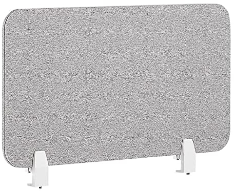 Schreibtisch Trennwand Akustik Polster hellgrau 72 x 40 cm Schallschutz Wally