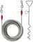 30ft (9m) Dog Tie Out Cable with 16 (40cm) Heavy Duty Steel Spiral Ground Spike Stake Dog Chains for Outside Tether, Camping Lead Hook Leash (9 metre)