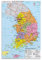 Geopolitische Karte von Südkorea, Poster, dekoratives Gemälde, Leinwand, Wandkunst, Wohnzimmer, Poster, Schlafzimmer, 50 x 75 cm