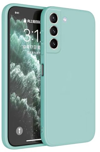 Topme Coque pour Samsung Galaxy S21 (6.2 inches) Etui Housse, Protecteur de Peau en Silicone TPU - Cyan Clair
