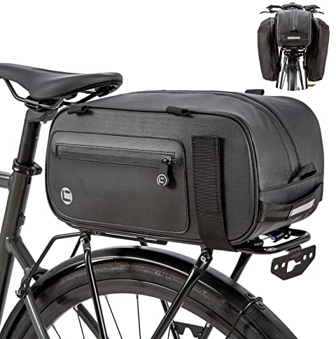 UBORSE Fahrrad Gepäckträgertasche Wasserdicht 23L Fahrradtasche für Gepäckträger Skalierbar Fahrradpacktasche Hinten 3in1 Satteltasche Reisen Camping Klapprad Mountainbike Rennrad