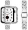 Wutwuk Bracelet Compatible Apple Watch avec étui 40mm pour Femmes et Hommes, Bracelet de Remplacement en Acier Inoxydable, Bracelet de Montre en Métal Bijoux pour iWatch Séries SE(2)/6/5/4 40mm Argent