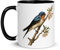 Chatcripant Mug Oiseau Mésange Bleue Rouge Gorge Tasse Animal Nature Fantaisie Original Cadeau Ornithologie Fleurs Cerisier Café Thé (Hirondelle)
