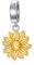 BETHZA Sonnenblumen-Anhänger für Armband, 925er-Sterlingsilber, vergoldet, natürlicher Citrin, Sonnenblumen-Charm, You Are My Sunshine, Schmuck, Geschenke für Frauen, Sterlingsilber, Citrin,