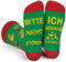 Dealswin Fussball Fanartikel Geschenke Lustige Socken BITTE NICHT STÖREN ICH SCHAUE FUSSBALL Lustig Fußball Geschenk Für Mann Herren Papa Vatertag Teenager Weihnachts Geburtstag Rave-Party (rot grün)