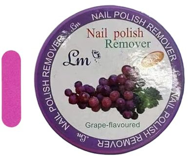 25PCS Nail Varnish Remover Pads in Box, Purple Lint Free Wipes Nail Pads,Grape Natural Ingredients Nail Polish Remover,Nail Wipes for Gel Polish,Portable Travel Size (Purple)