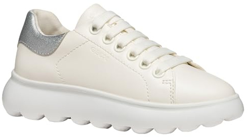 Geox JUNIOR J PUFFYPOP Girl Sneakers White/Silver 39_EU