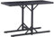 Myheimly Gartentisch Esstisch Holztisch Terrassentisch Balkontisch Buffettisch Tisch Stahlrahmen Campingtisch Massivholz Akazie Poly Rattan Schwarz