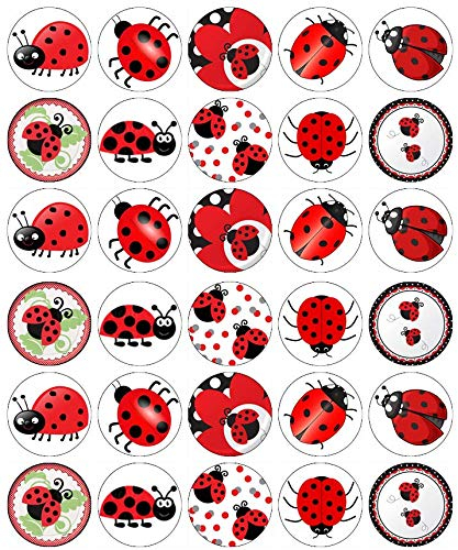 30 Marienkäfer Insekten Käfer Cupcake Toppers Essbare Oblatenpapier Fairy Cake Toppers Geburtstag Kuchen Toppers
