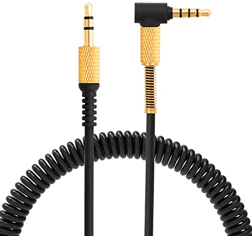 Yizhet Ersatz Audio Kabel Kompatibel mit Marshall Major 1 Major 2 Major 3 Marshall Monitor Kopfhörer mit Mikrofon Lautstärkeregler, 3,5mm Stecker Volumen Steuerung Kabel für Smartphone (Schwarz)