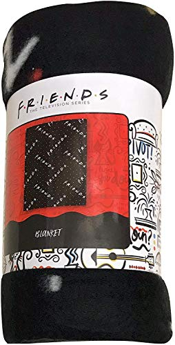 Friends Logo Black Polar Fleece Blanket