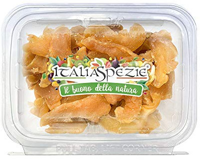 ITALIA SPEZIE - Zenzero disidratato 100% Naturale a Fette 500 g | Prima qualità - Essiccato al naturale - senza solfiti aggiunti - PRIMA SCELTA, Confezione Richiudibile Salva Freschezza