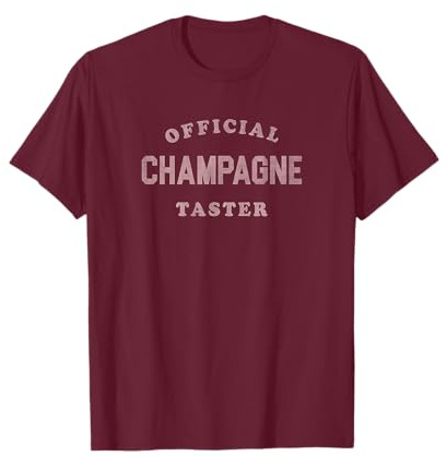 Trendy Apparel T-Shirt Officiel Champagne Noir Unisexe-Adulte Homme S EU 33 inches Col Rond Manche Courte Coupe Classique Importé 1 Count 0 Poches Imprimée Lettre Non Étirable T-Shirt Chemise
