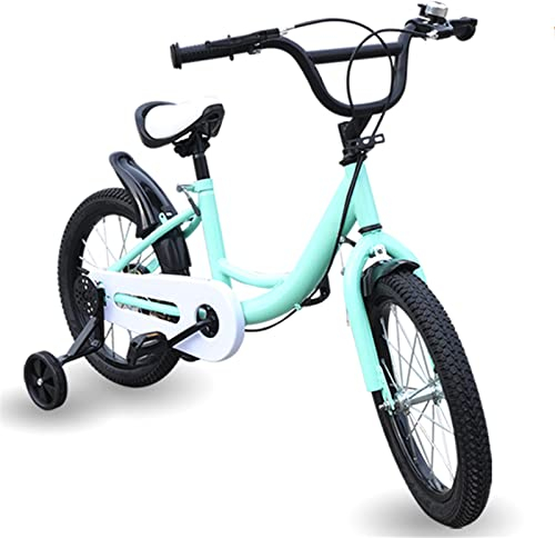 DENEST kinderfahrrad 16 Zoll Jungen mit stützräder, kinderfahrrad ab 3-10 Jahre Gelb Fahrrad Kinder Kinderrad Fahrrad Bike mit 2 Bremsen (Grün)
