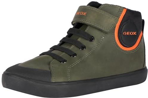 Geox J Gisli Boy F Sneaker, Dk Green Black, 8.5 UK Child