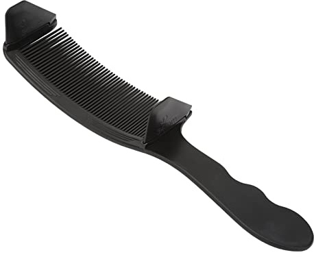 Sonew Peigne de Coiffeur incurvé, Peigne de Coupe de Cheveux Professionnel à Dessus Plat pour une Coupe de Cheveux et un Style Précis (Noir)