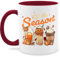 Tasse Tassen 325ml - Halloween - Pumpkin Kürbis Tis' the Season Herbst - 325 ml - Bordeauxrot - halloween-tasse haloween outfits autumn cup mug hellowee coffee mugs grusel gruselig tis tasse.