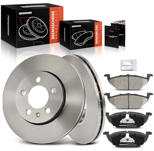 Frankberg 2x Bremsscheiben + 4x Bremsbeläge Vorderachse mit Bremsenschmiermittel Kompatibel mit A3 8L1 1996-2003 O.c.t.a.v.i.a I 1U2 1996-2010 Golf IV 1J1 1997-2005 Replace# 1J0698151E