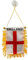 Bannière à suspendre pour rétroviseur de voiture - Coupe Euro 2024 - 10,2 x 15,2 cm - Double face - Décorations souvenirs (Angleterre)