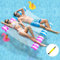 2 Stück Wasserhängematte mit 2 Aufblasbares Getränkehalter und 2 Luftpumpe，4 in 1 luftmatratze Netz Erwachsene Schwimmsessel Luftmatratzen Wasserliege Spielzeug Aufblasbarer Zubehör für Meer See Pool